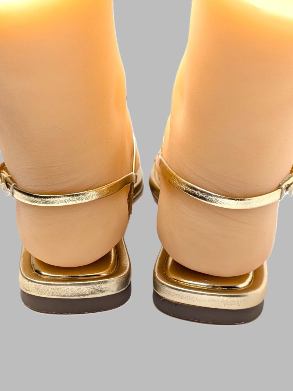 Joie Glory Gold Strappy Thong Sandals 7.5M Crossover Buckle Closure - Picture 6 of 7
